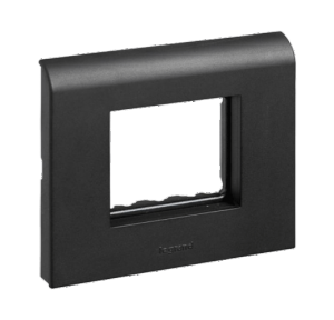 Legrand Myrius 2M Black Plate With Frame, 6732 82